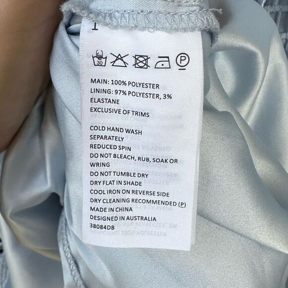 Bardot Light Blue Versailles Lace Dress Size 10 - Picture 13 of 14